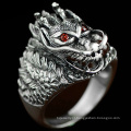 Shangjie Oem Anilos Halloween 2021 Anéis de presente exclusivos de jóias Snake Wolf Dragon Rings for Women Rhinestone Animal Ring